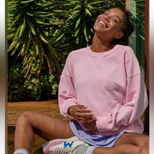 FP Movement x Hatch Intercept Sweatshirt Peony Pink Size Small $88 Retail NWT
